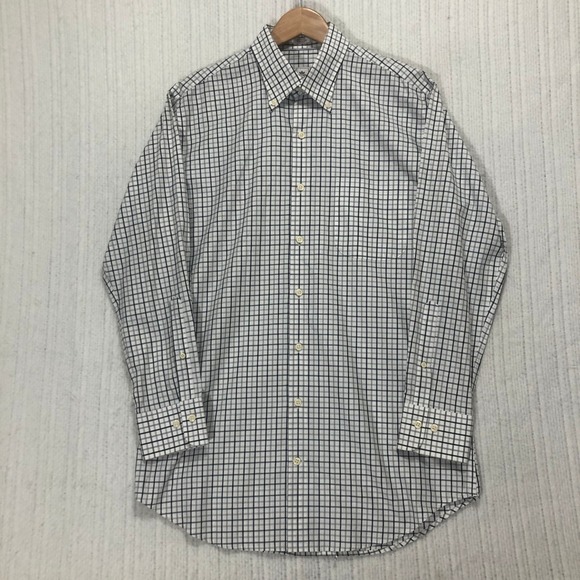 Peter Millar Button Down Shirt Mens Medium Check Plaid Long Sleeve - Picture 3 of 9